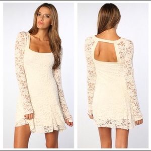 Free people lacy cream dress